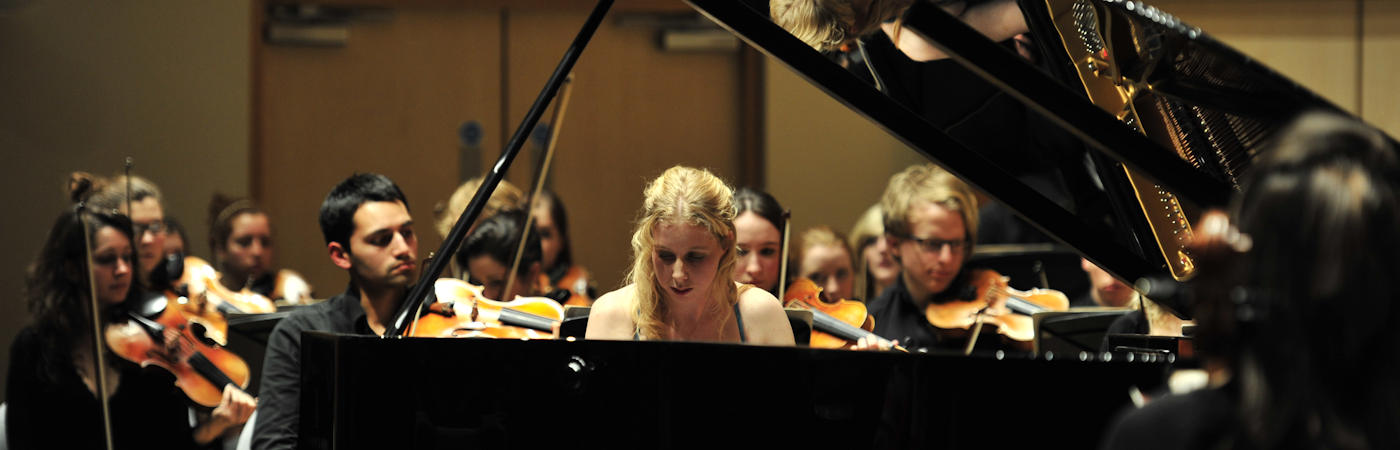Student musicians in concert